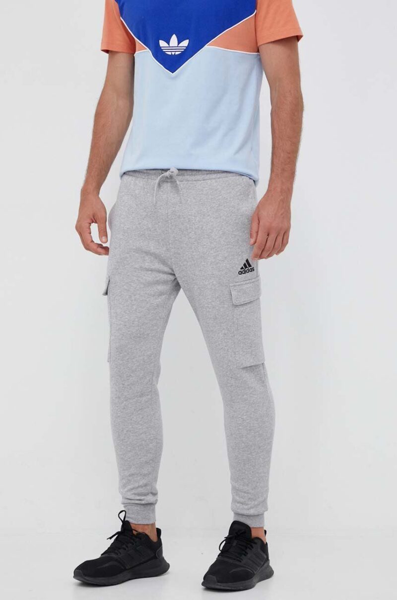 adidas pantaloni de trening culoarea gri