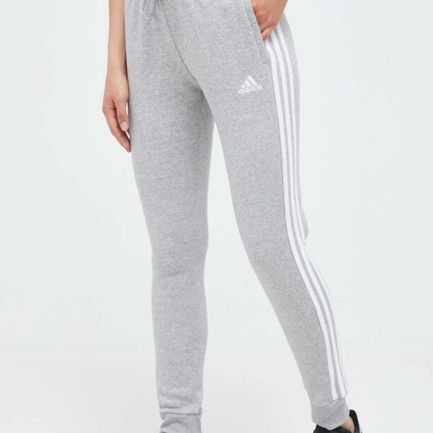 adidas pantaloni de trening culoarea gri