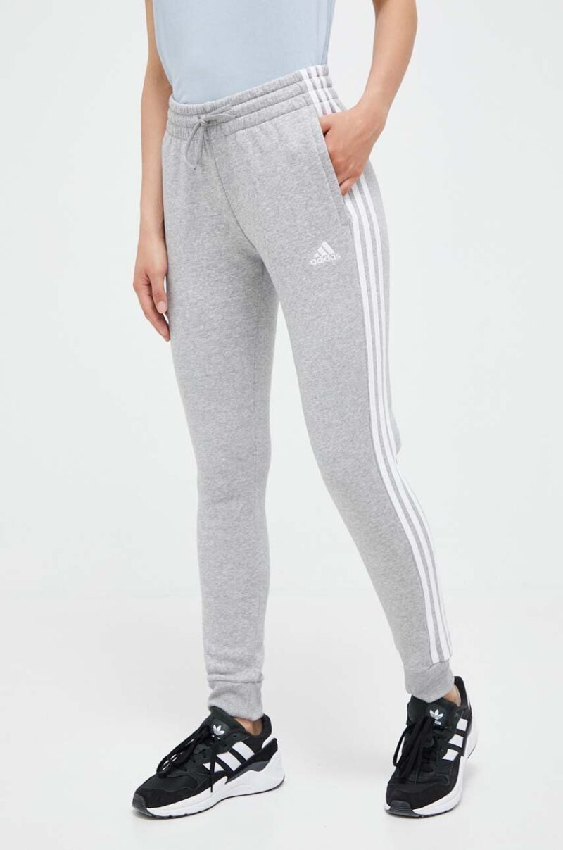 adidas pantaloni de trening culoarea gri