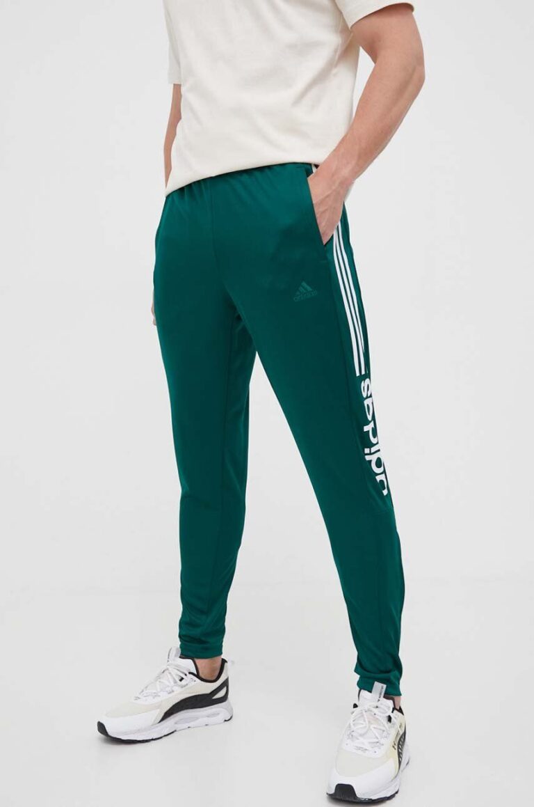 adidas pantaloni de trening culoarea verde