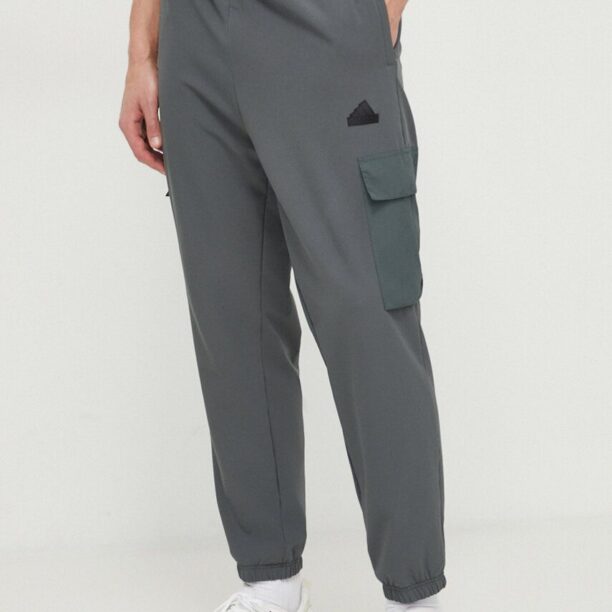 adidas pantaloni de trening culoarea verde