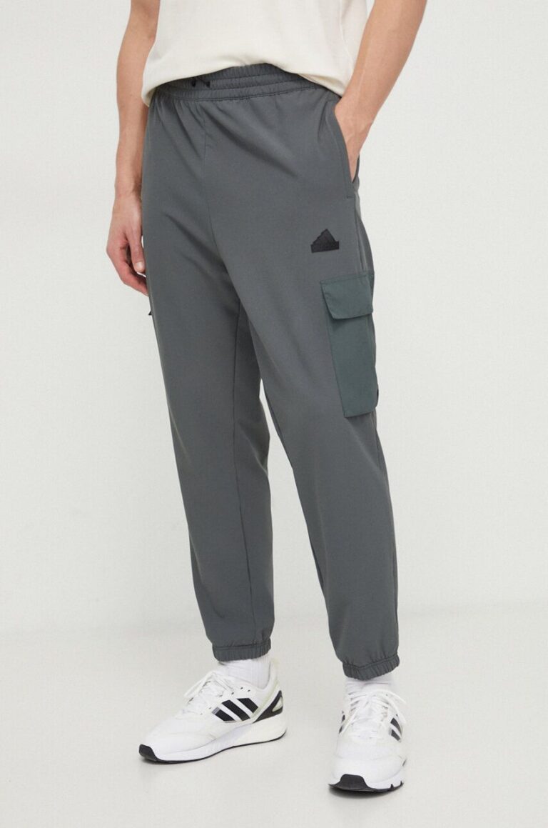 adidas pantaloni de trening culoarea verde