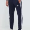 adidas pantaloni de trening din bumbac culoarea albastru marin