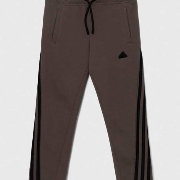 adidas pantaloni de trening pentru copii culoarea maro