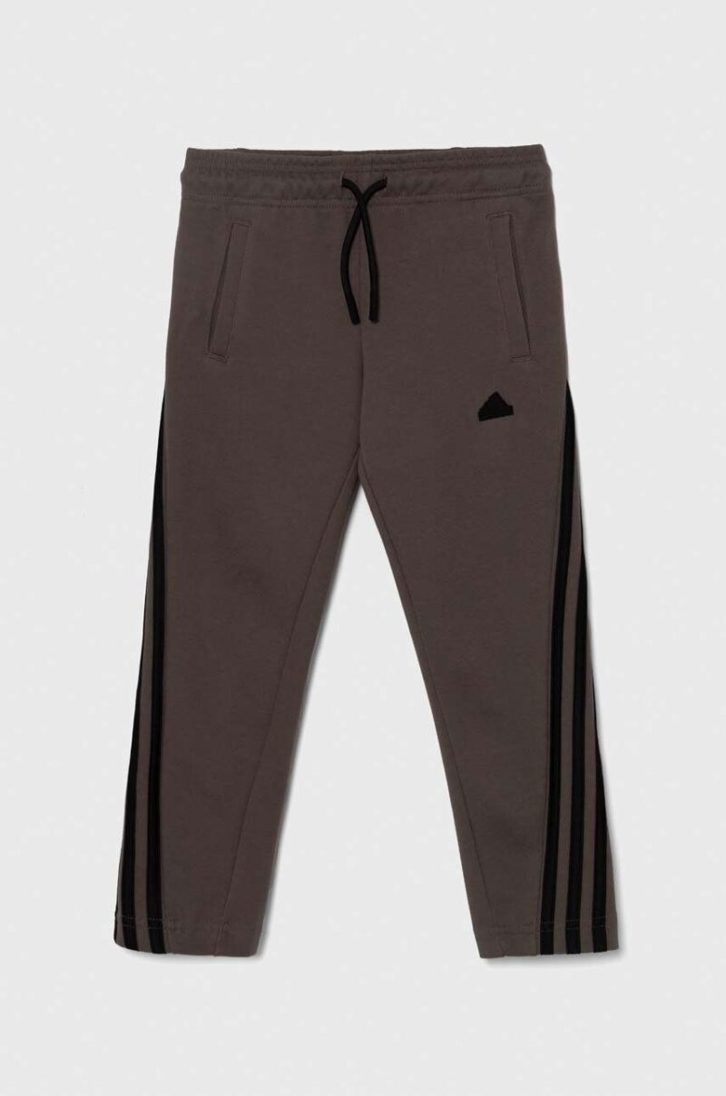 adidas pantaloni de trening pentru copii culoarea maro