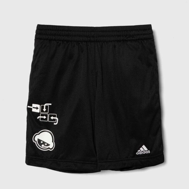 adidas pantaloni scurti copii culoarea negru