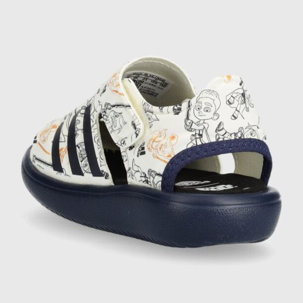 adidas sandale copii WATER SANDAL YJ I x Star Wars culoarea alb preţ