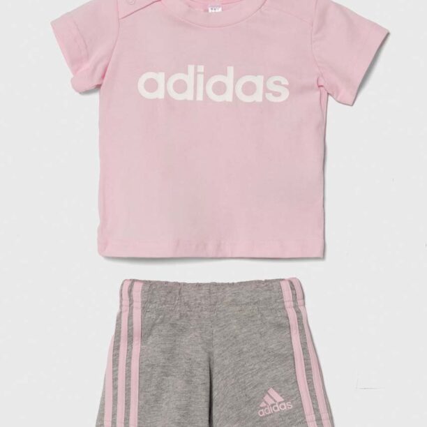 adidas set de bumbac pentru copii culoarea roz