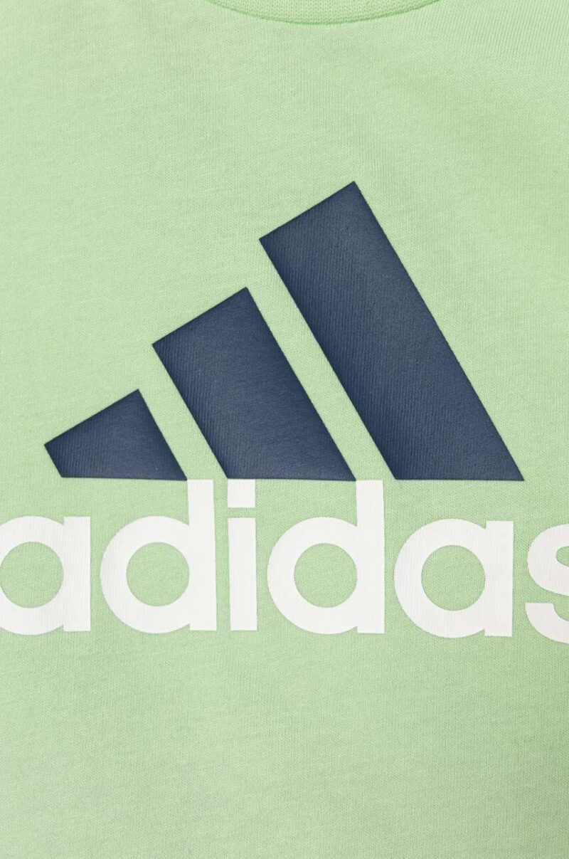 adidas set de bumbac pentru copii culoarea verde preţ