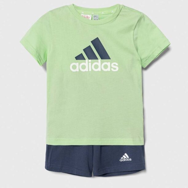 adidas set de bumbac pentru copii culoarea verde