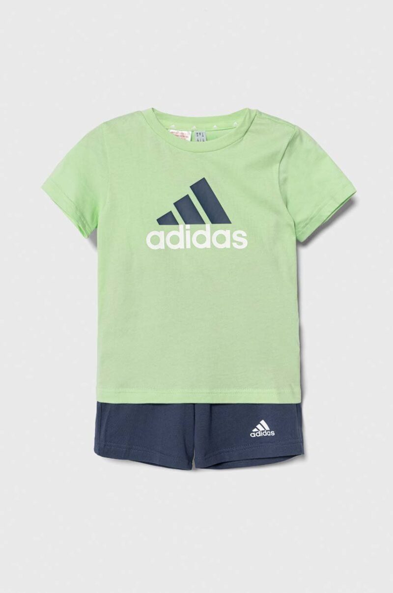 adidas set de bumbac pentru copii culoarea verde