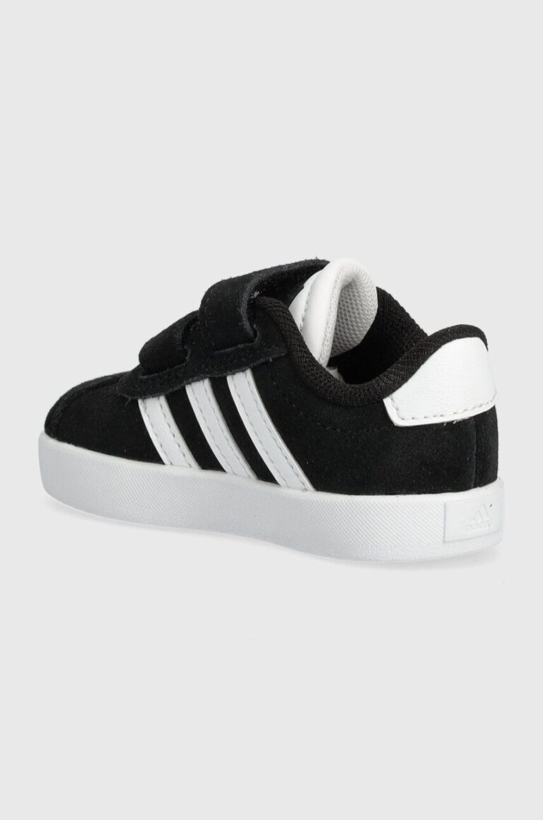 adidas sneakers de piele întoarsă pentru copii VL COURT 3.0 CF I culoarea negru preţ