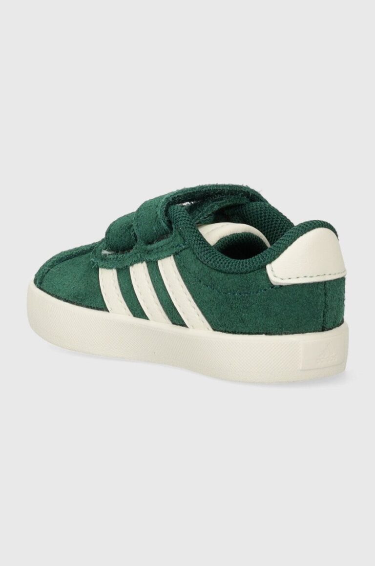 adidas sneakers de piele întoarsă pentru copii VL COURT 3.0 CF I culoarea verde preţ