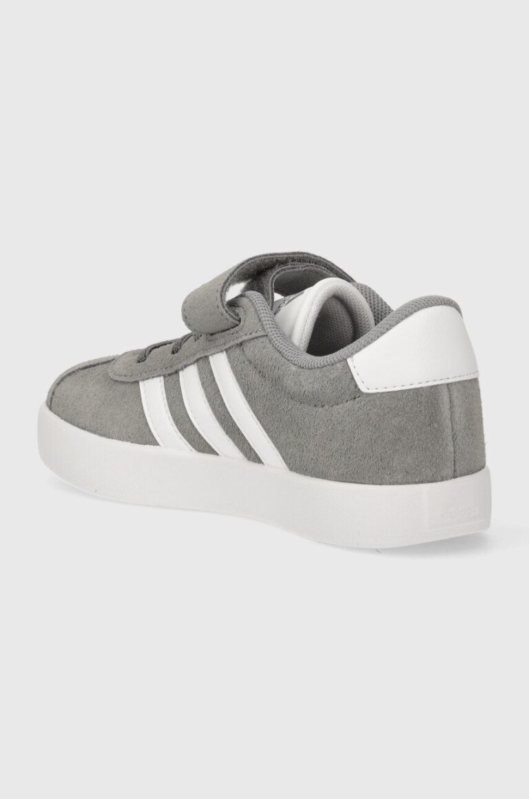 adidas sneakers de piele întoarsă pentru copii VL COURT 3.0 EL C culoarea gri preţ