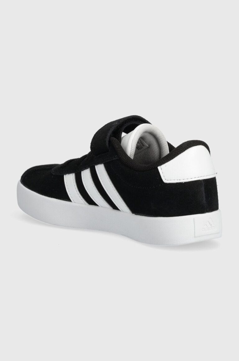 adidas sneakers de piele întoarsă pentru copii VL COURT 3.0 EL C culoarea negru preţ