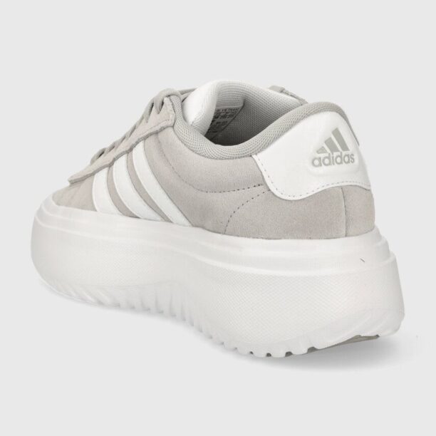 adidas sneakers din piele GRAND COURT culoarea gri IE1103 preţ