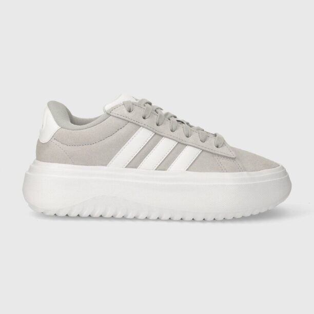 adidas sneakers din piele GRAND COURT culoarea gri IE1103