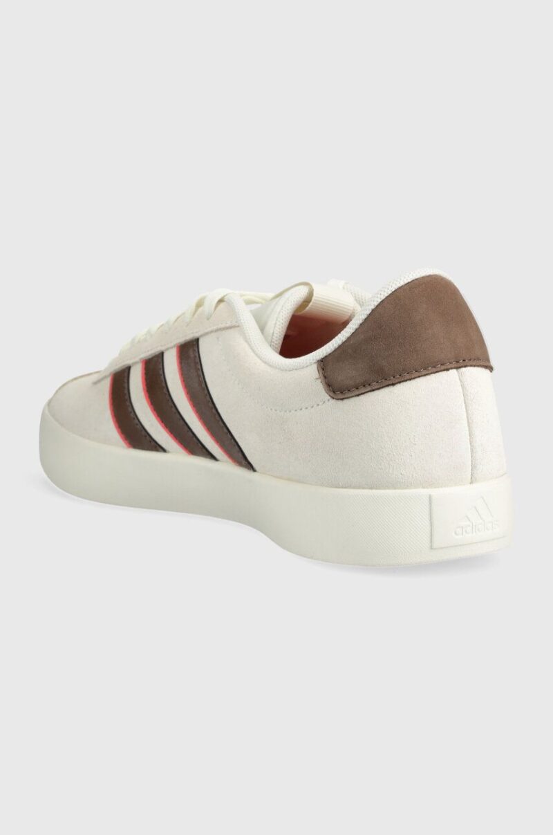 adidas sneakers din piele intoarsă COURT culoarea bej ID9084 preţ