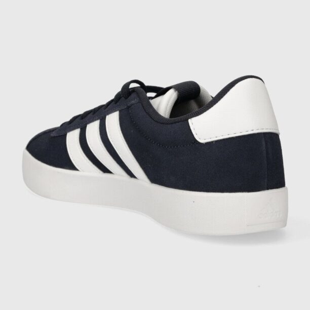 adidas sneakers din piele intoarsă COURT culoarea bleumarin ID6275 preţ