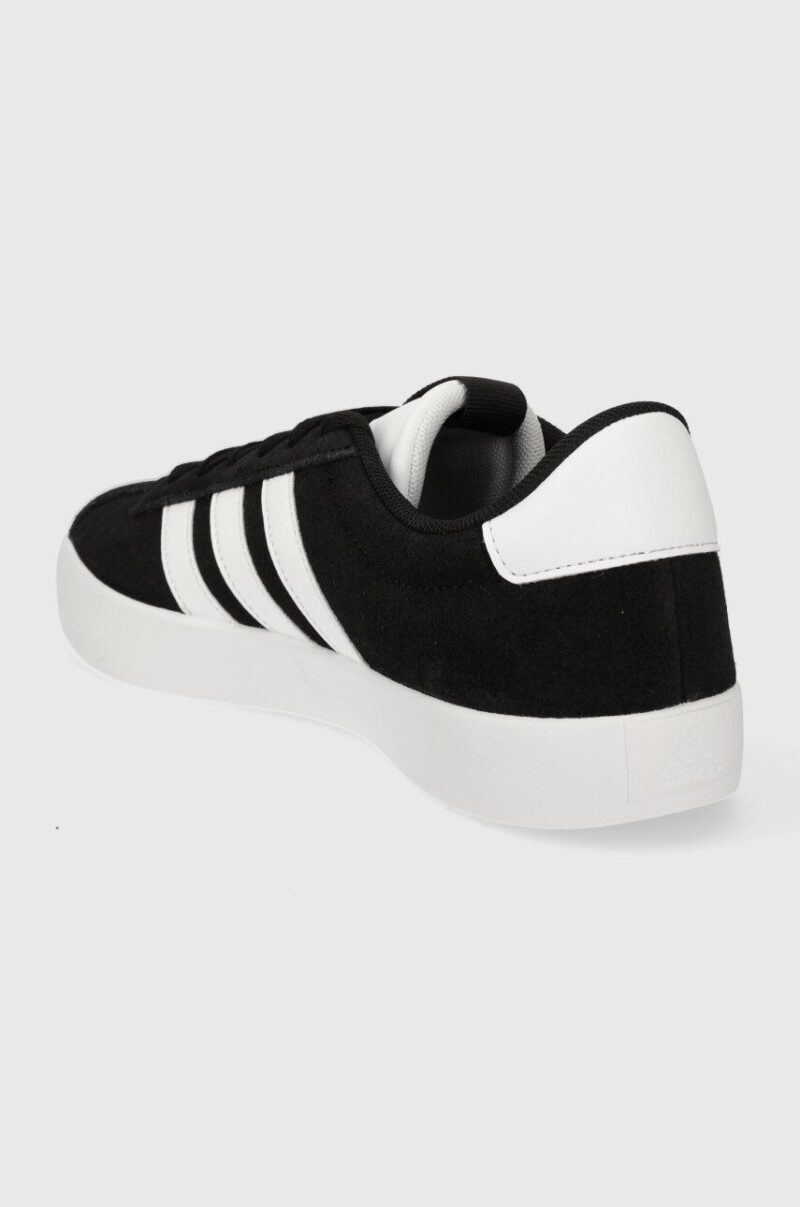 adidas sneakers din piele intoarsă COURT culoarea negru ID6278 preţ