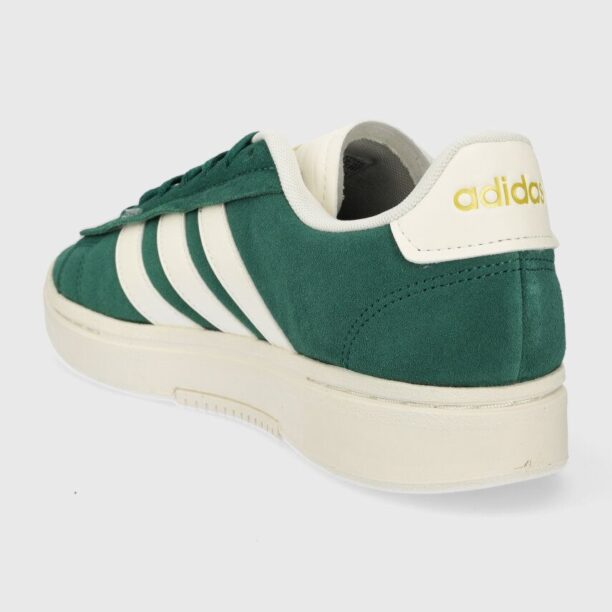 adidas sneakers din piele intoarsă GRAND COURT culoarea verde IE1451 preţ