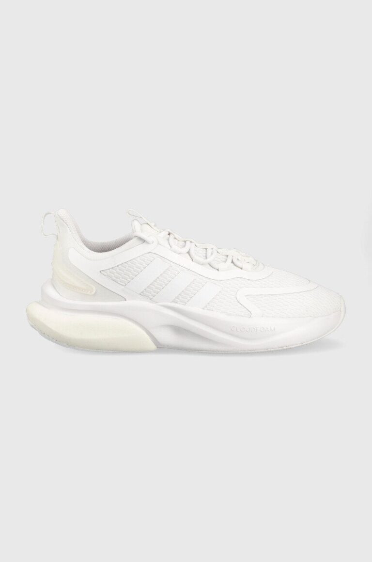 adidas sneakers pentru alergat AlphaBounce + culoarea alb HP6143