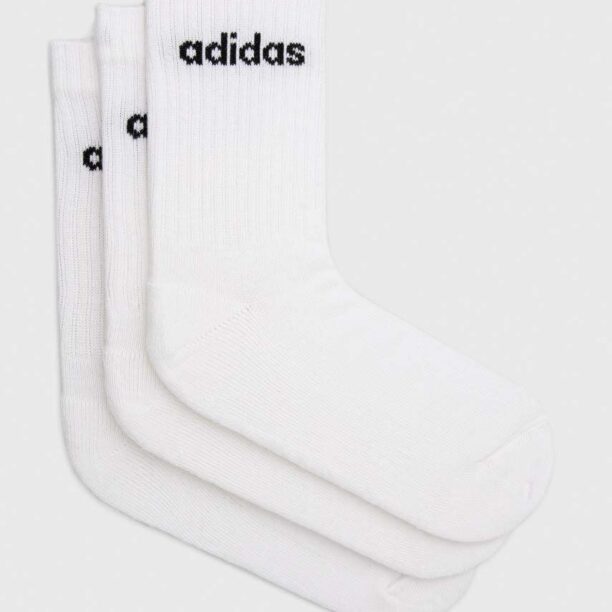 adidas șosete 3-pack culoarea alb HT3455