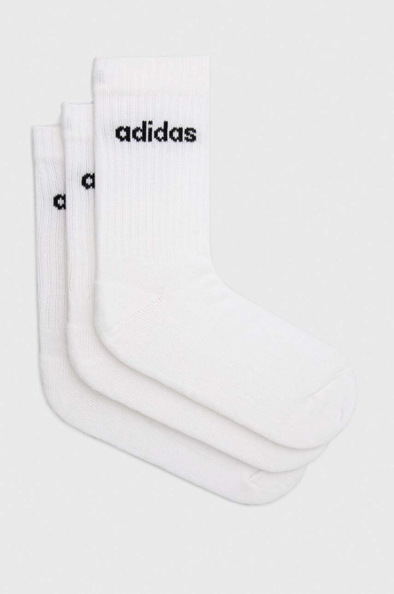 adidas șosete 3-pack culoarea alb HT3455