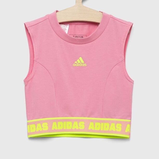 adidas top copii JG D TANK culoarea roz