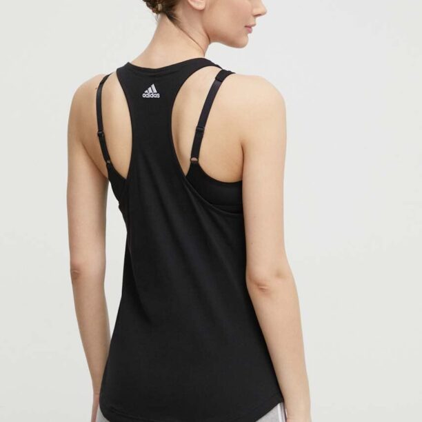 adidas top din bumbac GL0566 culoarea negru GL0566 preţ