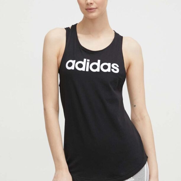 adidas top din bumbac GL0566 culoarea negru GL0566