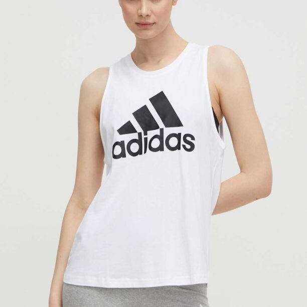 adidas top din bumbac H10199 culoarea alb H10199