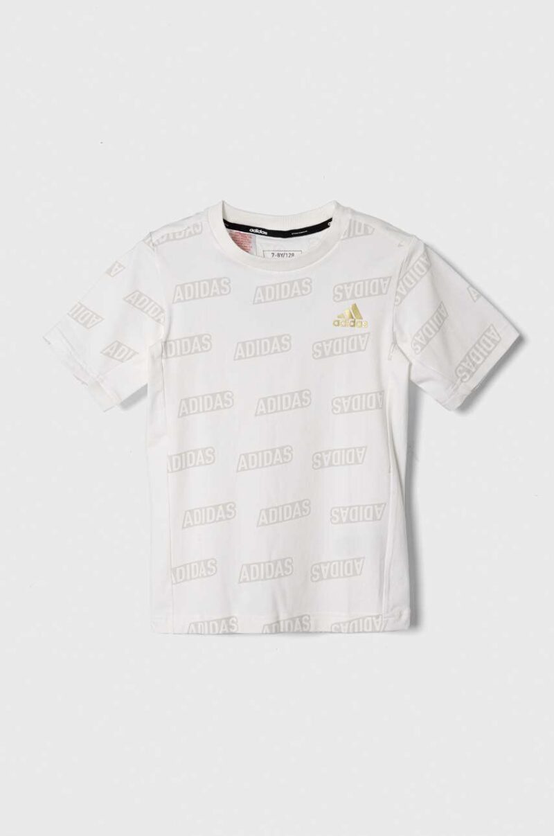 adidas tricou copii JB BLUV Q4AOP T culoarea bej