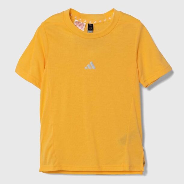 adidas tricou copii culoarea galben