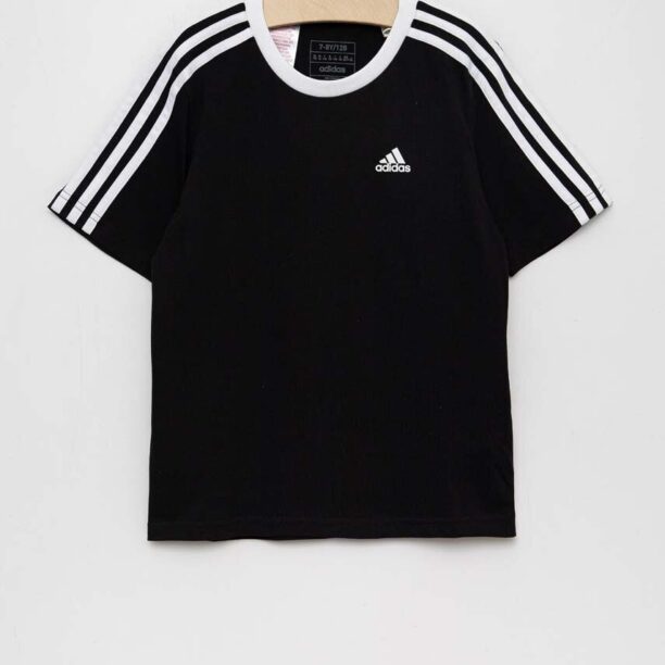 adidas tricou de bumbac pentru copii G 3S BF culoarea negru