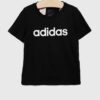 adidas tricou de bumbac pentru copii G LIN culoarea negru