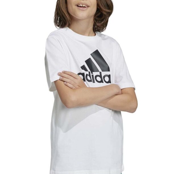 adidas tricou de bumbac pentru copii U BL culoarea alb