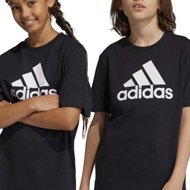 adidas tricou de bumbac pentru copii U BL culoarea negru