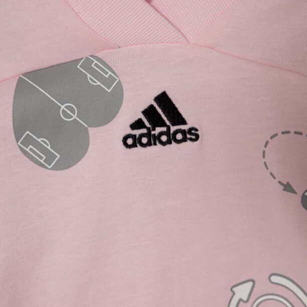 adidas tricou de bumbac pentru copii culoarea roz preţ