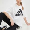 adidas tricou din bumbac culoarea alb HR4930