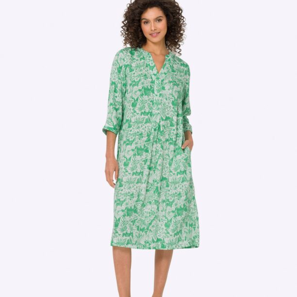 heine Rochie  verde / alb