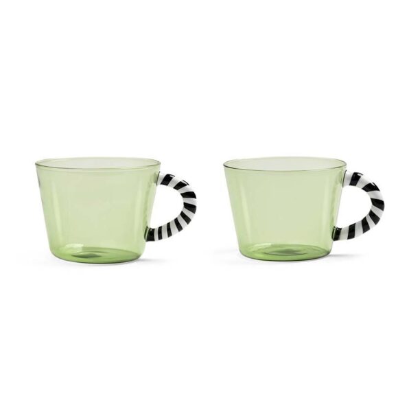 &k amsterdam set de căni Glass Duet Green 2-pack