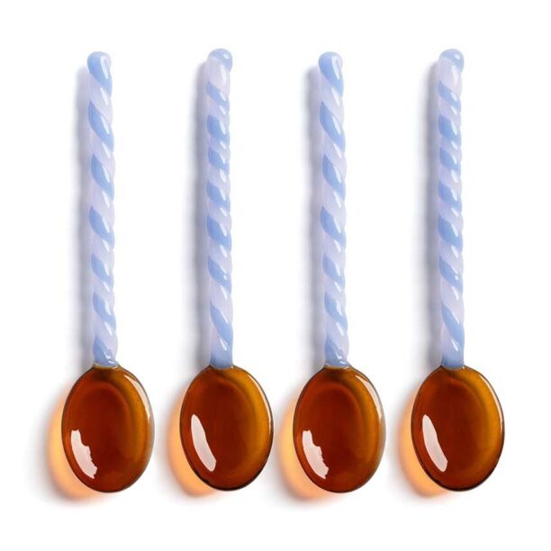 &k amsterdam set de linguri Spoon Duet Amber 4-pack