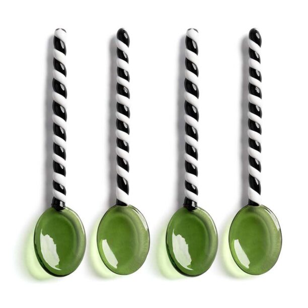 &k amsterdam set de linguri Spoon Duet Green 4-pack