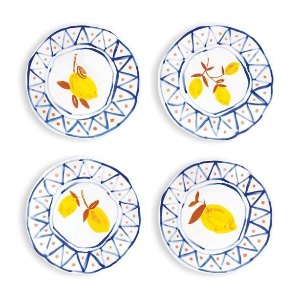 &k amsterdam un set de farfurii Lemon Moroccan 4-pack