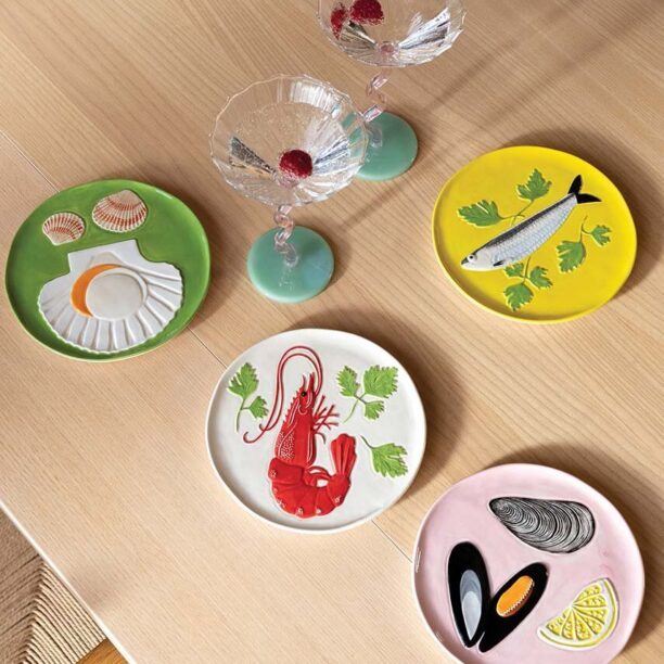 &k amsterdam un set de farfurii Plate de la mer set 4-pack preţ