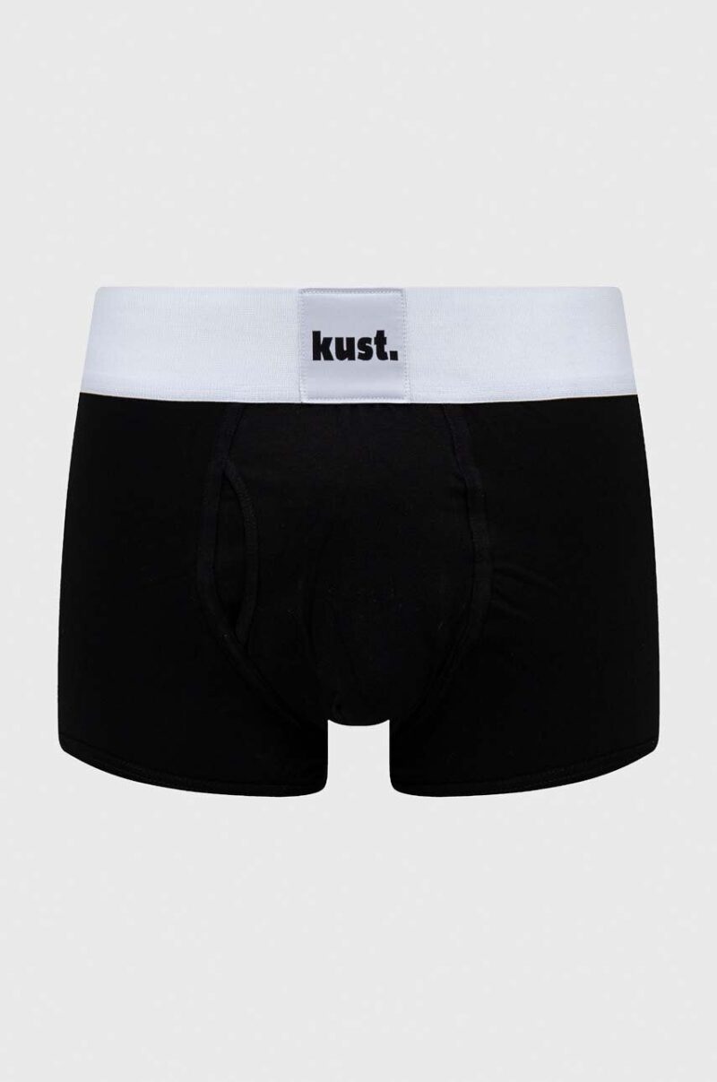 kust. boxeri de bumbac 3-pack culoarea negru preţ