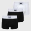 kust. boxeri de bumbac 3-pack culoarea negru