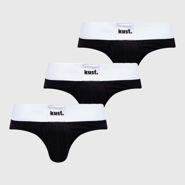 kust. slip din bumbac 3-pack culoarea negru