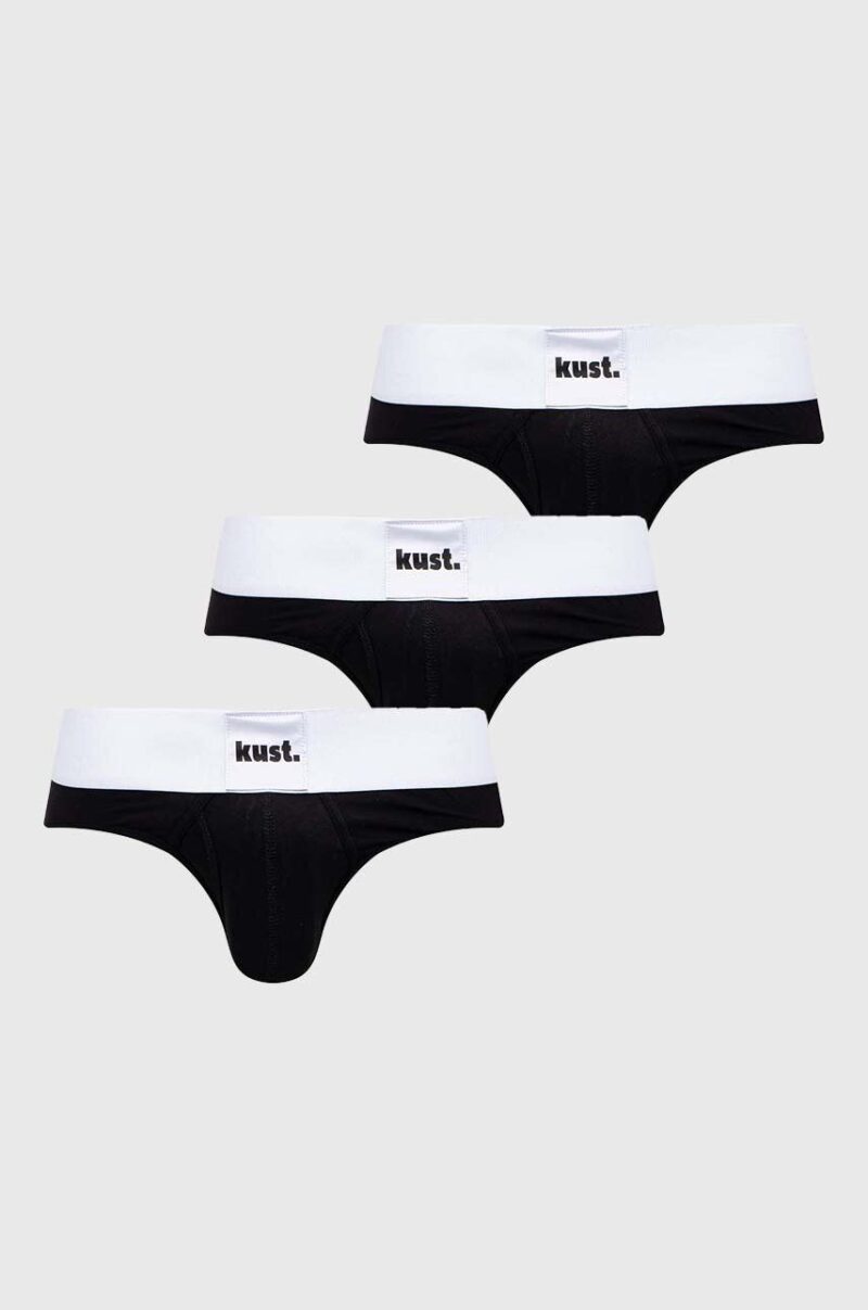 kust. slip din bumbac 3-pack culoarea negru